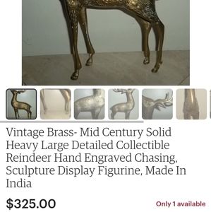 Vintage Brass- Mid Century reindeer